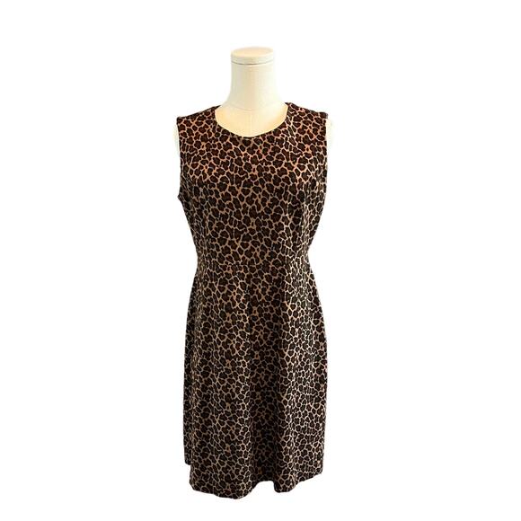 Lands' End Sleeveless Leopard Print Dress, Size 10‎ - Picture 2 of 6